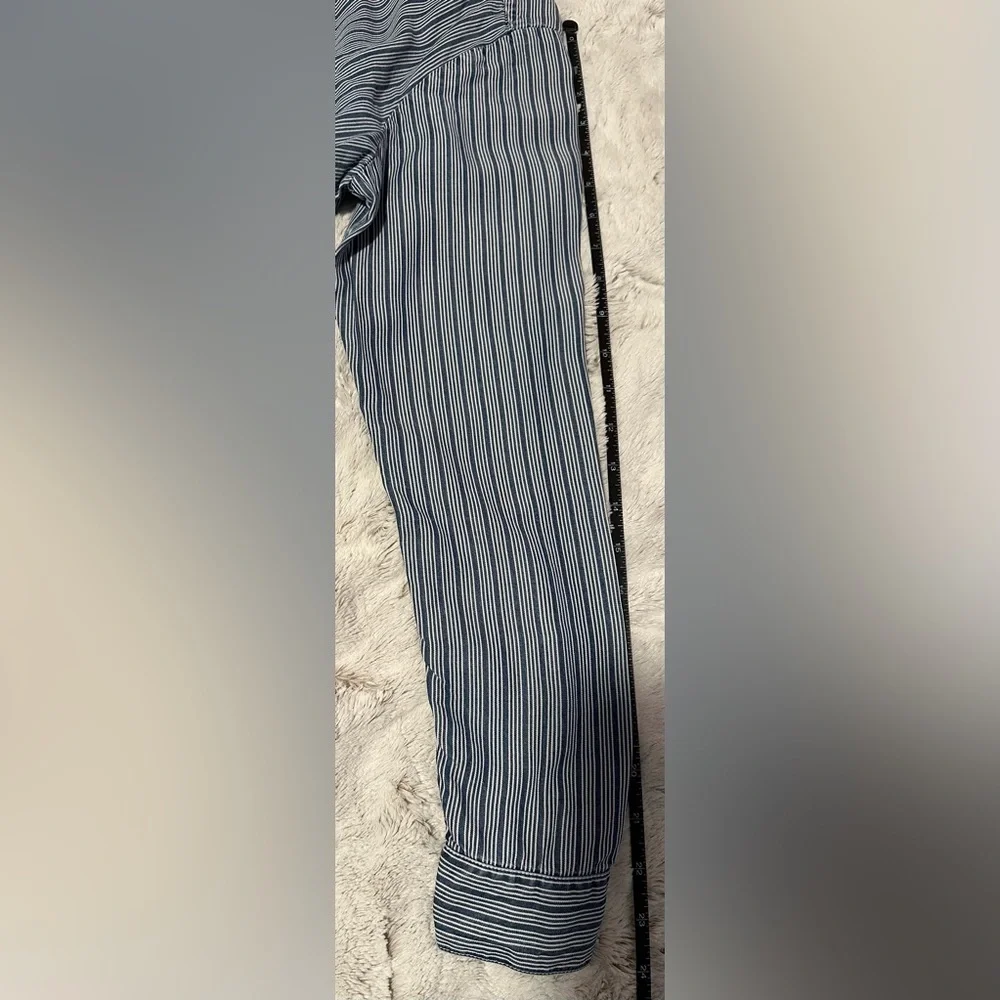 GAP pinstripe long-sleeve button-down shirt dress - Picture 5 of 11